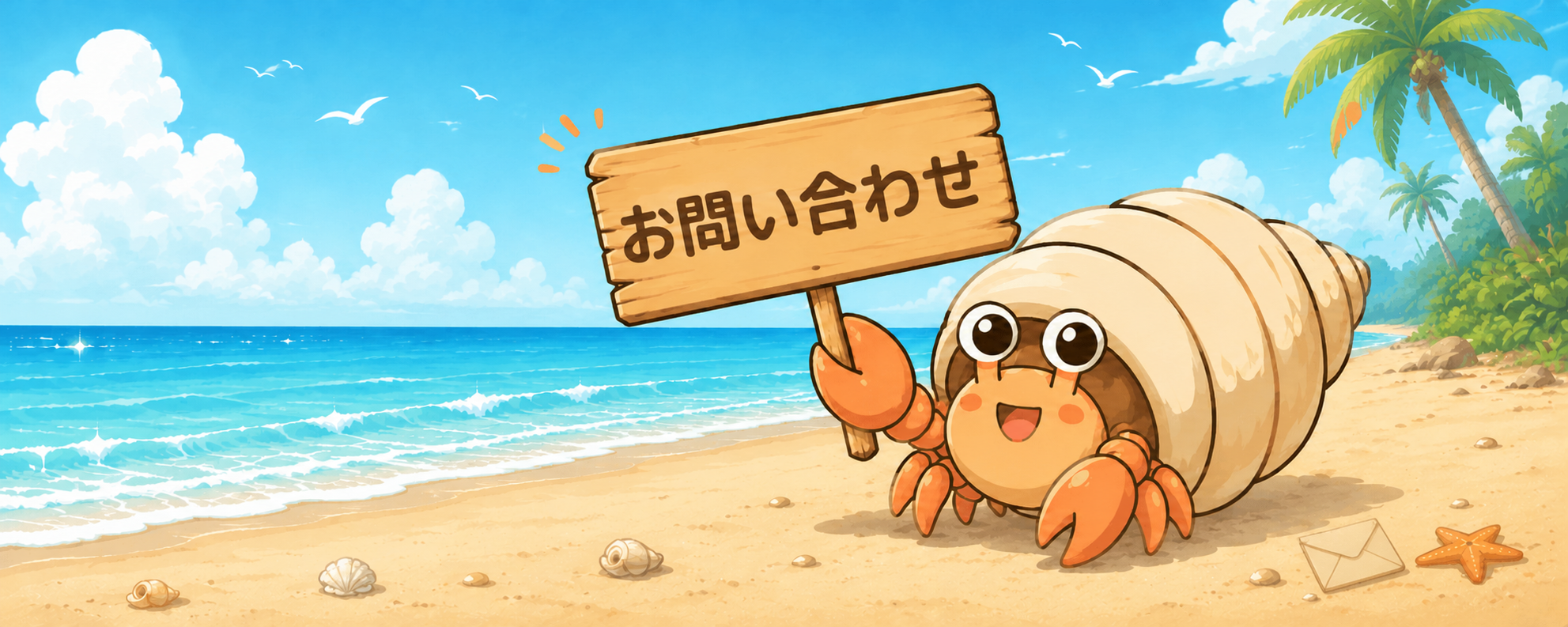 手紙を持って案内するやどまる